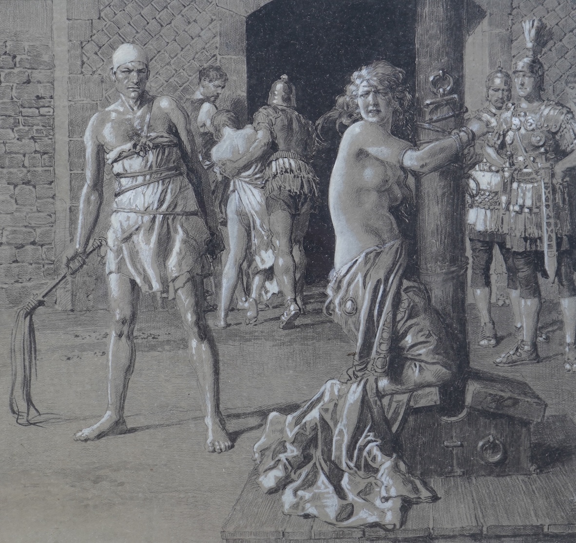 Fortunino Matania, Italian (1881-1963), 'The Flagellation of Bodicea by the Romans'